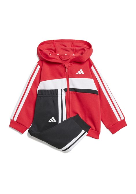 Adidas Tiberio Colorblock 3-Stripes Fleece Tracksuit Black Red Infant ADIDAS CORE | Tracksuits | KC6003-